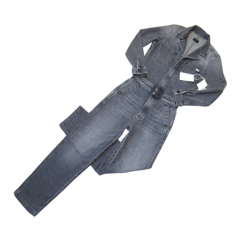 NWT Mother The Half Spring Take-Off Ankle Jumpsuit in Stitching In The Dark XS - Picture 4 of 12